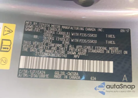 2017 Lexus Rx 350 из США, поврежденный, VIN 2T2ZZMCA3HC083140